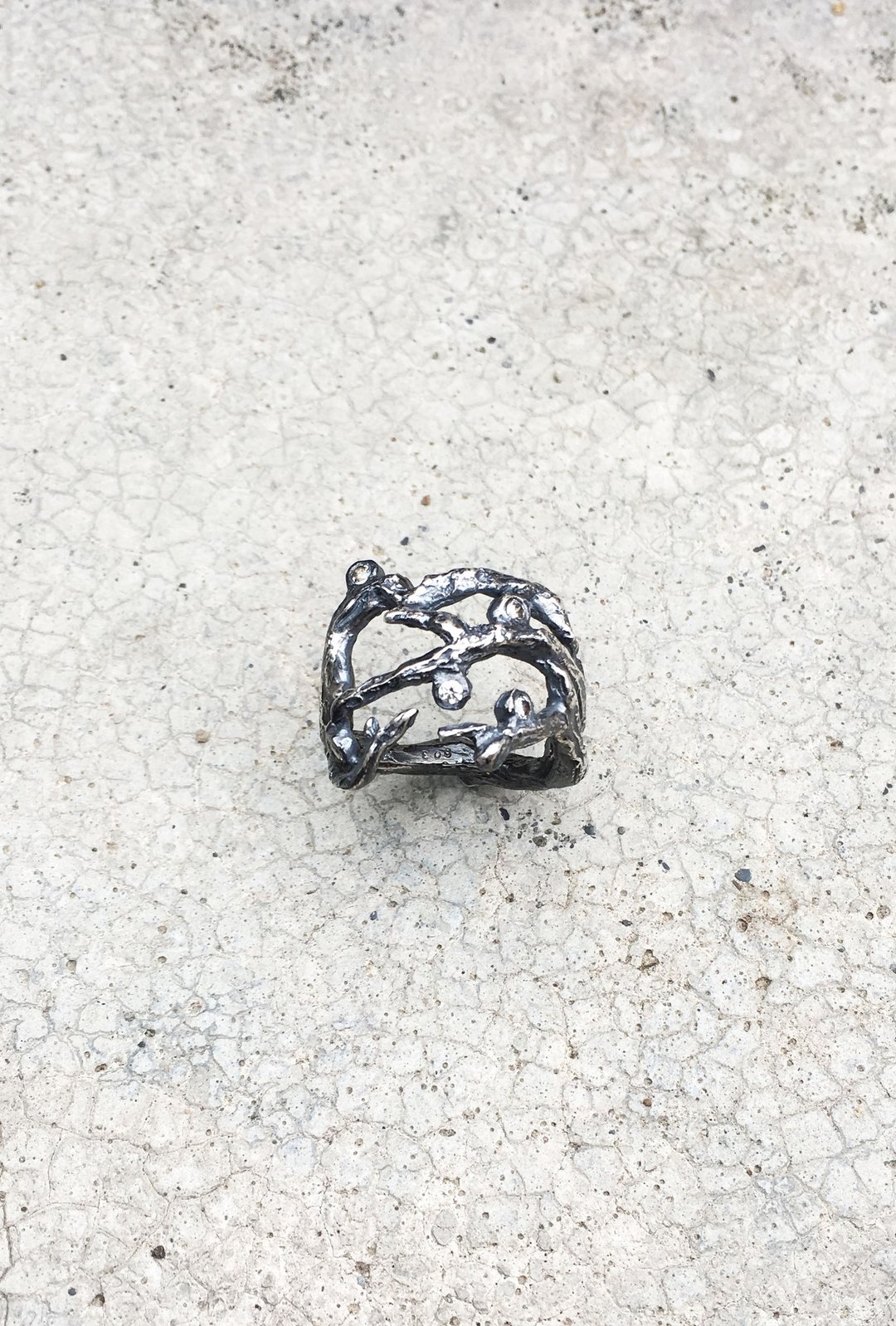 清晨的露珠 纯银戒指 - 戒指 - 其他金属 银色