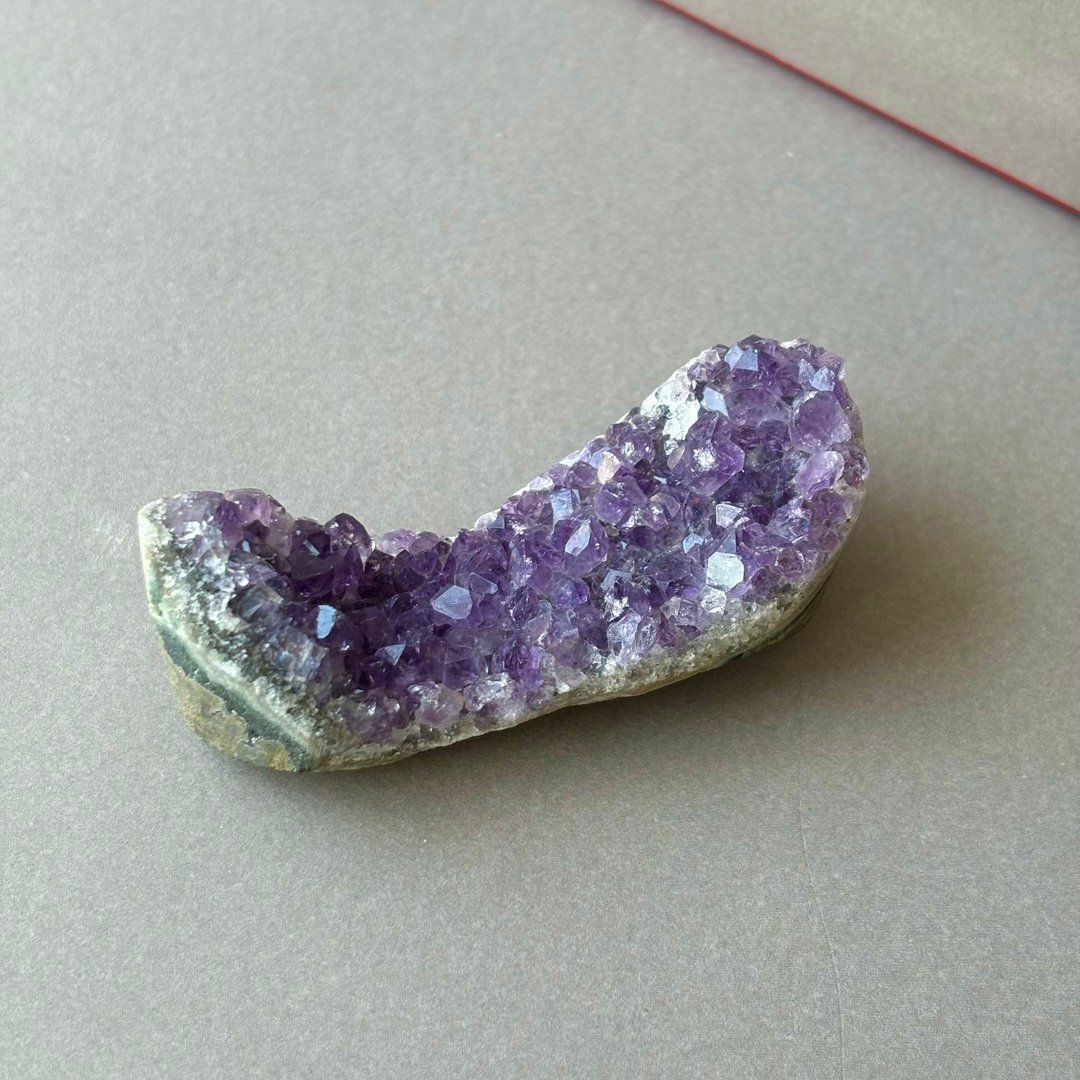 优质天然 l 紫水晶 山凹形 巴西 原矿 水晶 矿石 - 摆饰 - 水晶 紫色