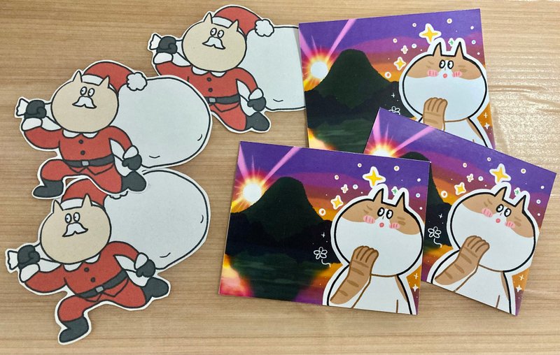 奇怪猫咪 圣诞新年贴纸组 - 贴纸 - 纸 