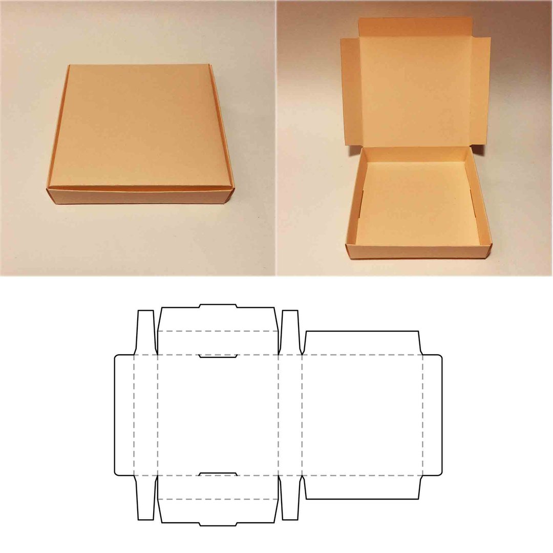 Pizza box template, pizza delivery box, pizza packaging box, pizza box svg, PDF - 图文模板设计 - 其他材质 