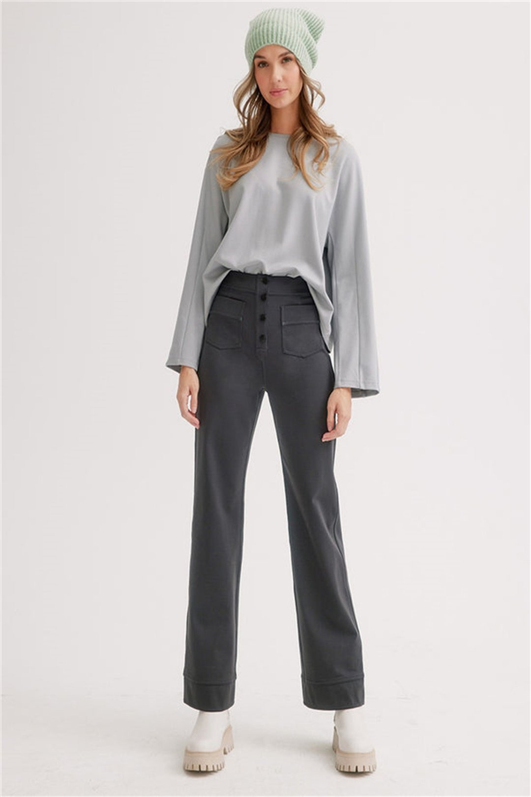 Briana Pants - 女装瑜珈服 - 尼龙 灰色