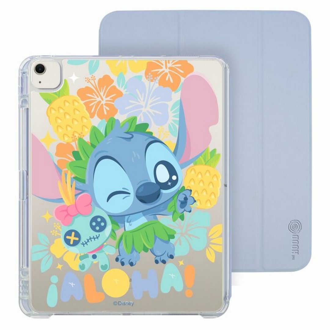 迪士尼史迪奇 iPad Air /Pro 2024mini7可拆式防摔透明 实色折套 - 平板/电脑保护壳 - 塑料 多色