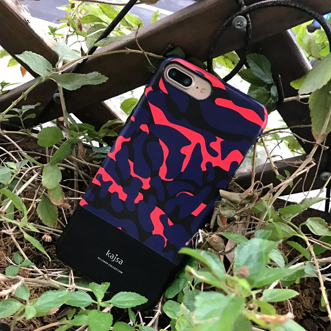  迷彩单盖手机保护壳 红/紫 - 其他 - 防水材质 
