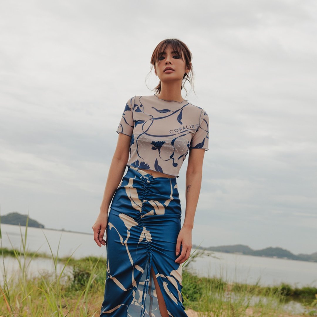 'Voy' 透视多云花园中的露脐上衣 (CRBW140) - 女装泳衣/比基尼 - 其他材质 