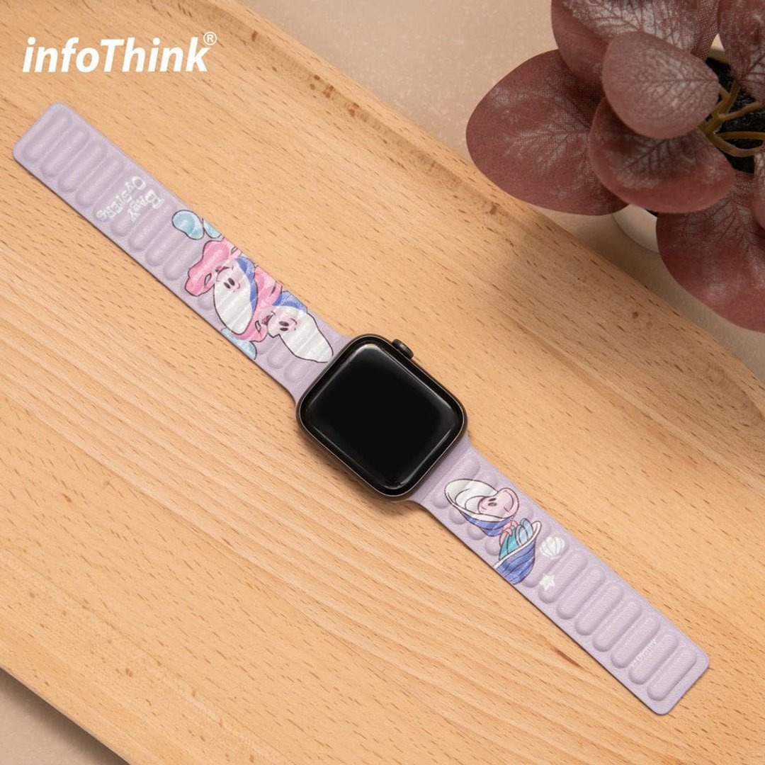 【新品上架】小牡蛎系列for Apple Watch 磁吸表带(紫) - 表带 - 其他材质 粉红色