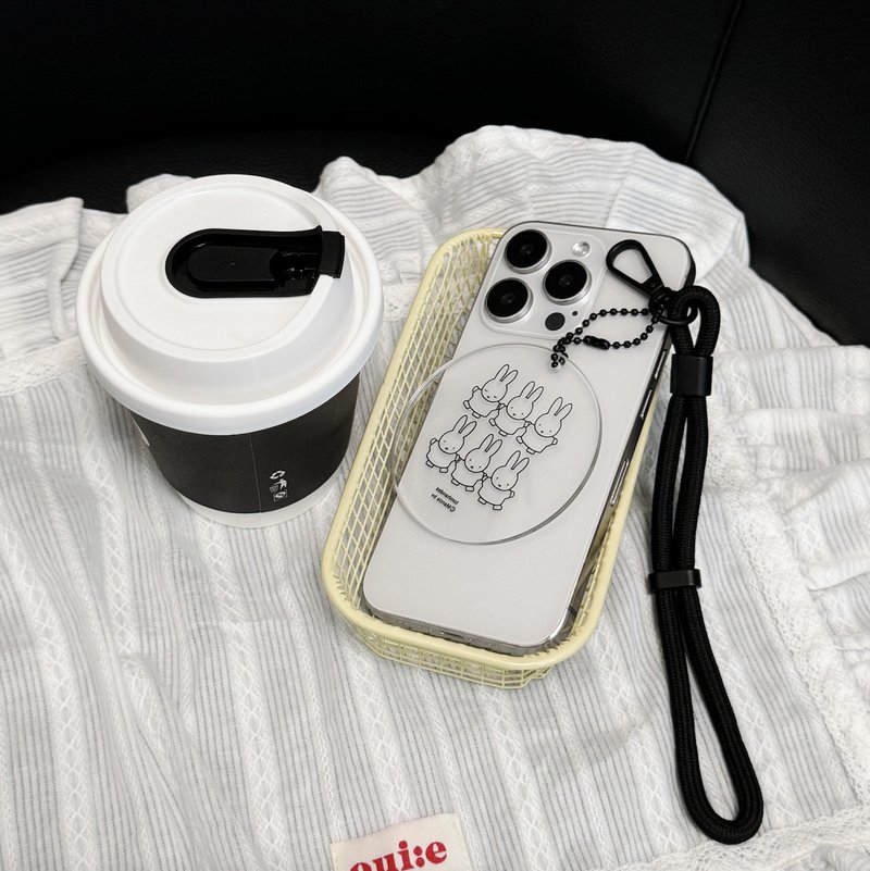 【Pinkoi x miffy】Happy Together手机挂绳X透明黑线吊牌款 - 手机配件 - 塑料 