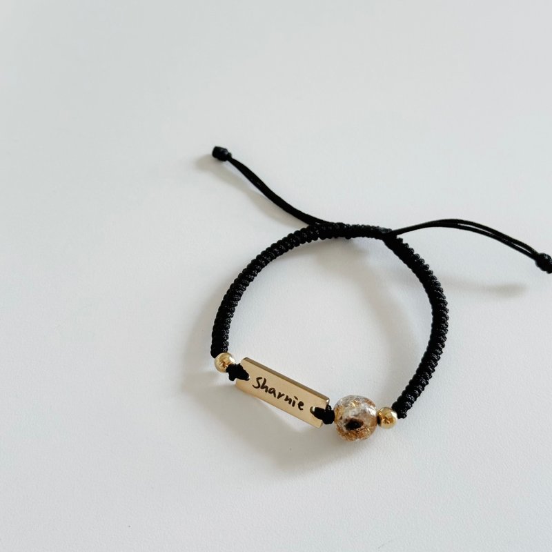 刻字纪念编织胎毛手环 脐带纪念品 - 婴儿饰品 - 银 