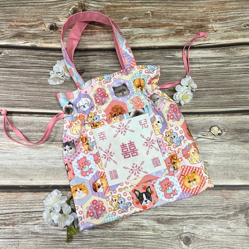 幸福儿童手挽袋 totebag - 手提包/手提袋 - 棉．麻 多色