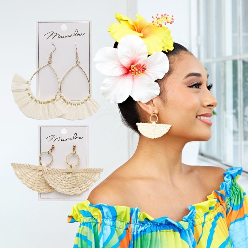 【热门预购】夏威夷流苏半月珊瑚夜语耳环(2款2色)YCOZ5101-02 - 耳环/耳夹 - 其他材质 