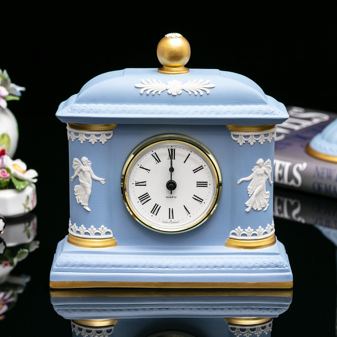英国制wedgwood跳舞女神镶金陶瓷时钟座钟 卧室书房客厅收藏摆饰 - 时钟/闹钟 - 瓷 