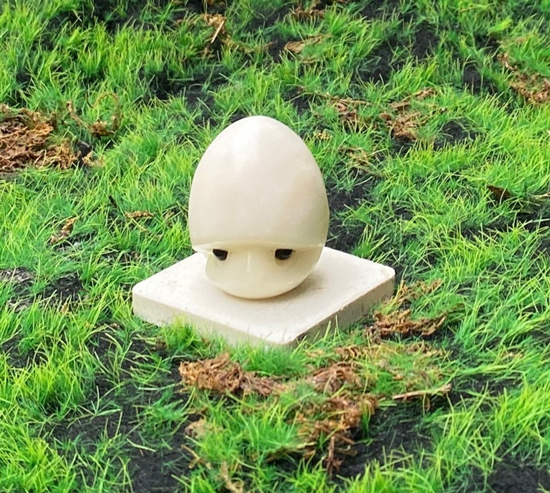能量摆饰-天然可爱香菇头白方解疗愈娃娃摆件 净化 快速出货 - 摆饰 - 水晶 白色