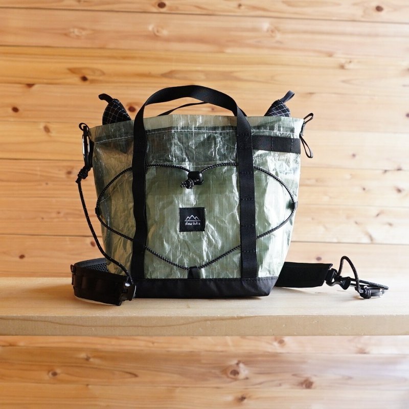DCF・Green【迷你登山健行斜背包・S】/登山・健行・露营・音乐祭・户外活动・侧背包・托特包・slowhike・防水・轻量 - 侧背包/斜挎包 - 环保材料 绿色