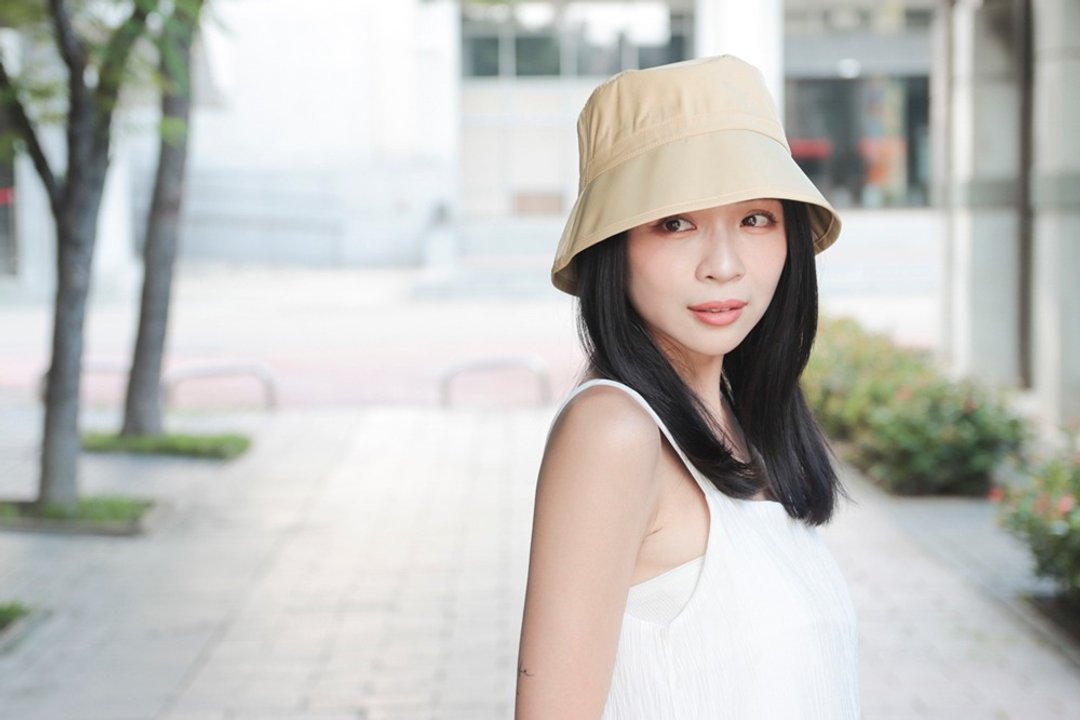 Unni赫本渔夫帽-防拨水 速干 遮晒 渔夫帽 帽子 挡风 中性 透气 - 帽子 - 聚酯纤维 蓝色