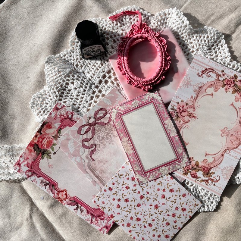 Dear.Rose 迷你信纸组 - 信封/信纸 - 纸 粉红色