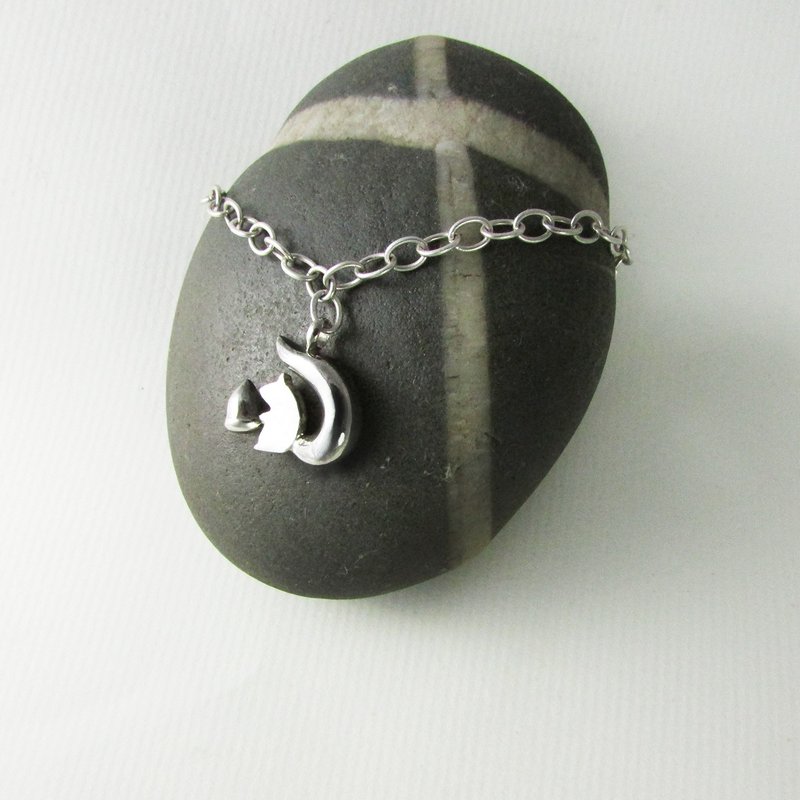 squirrel bracelet_松鼠手链 | 925纯银 限量 设计师手做 动物 - 手链/手环 - 银 银色