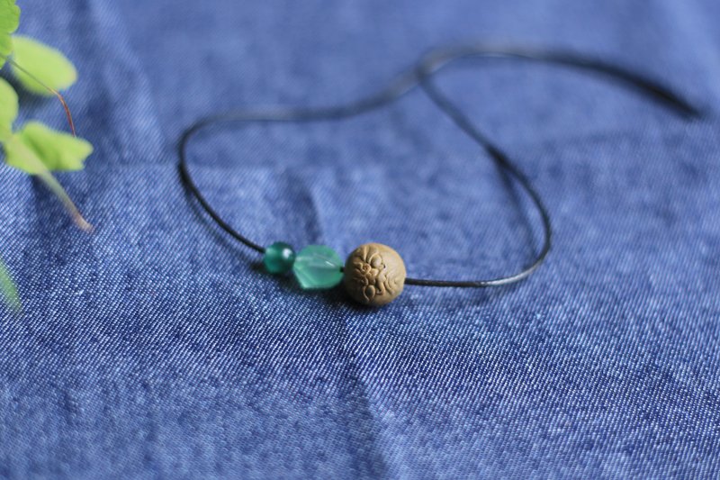 壹染指香品 | 云纹 麒麟香珠 | 东陵玉  水草玉髓 | 小众  锁骨链 - 锁骨链 - 半宝石 