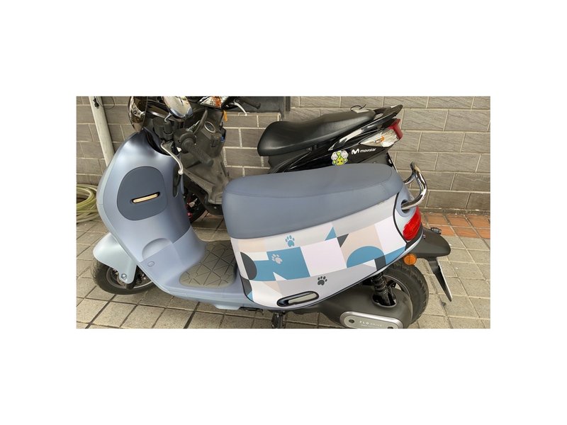 几何图+猫脚印(天王蓝) gogoro系列车套 防刮车套 - 其他 - 聚酯纤维 