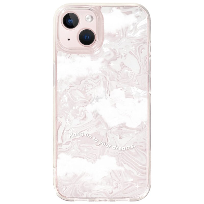 泼墨大理石－白日梦云朵款 iPhone 14 13 12 pro max 防摔手机壳 - 手机壳/手机套 - 环保材料 透明