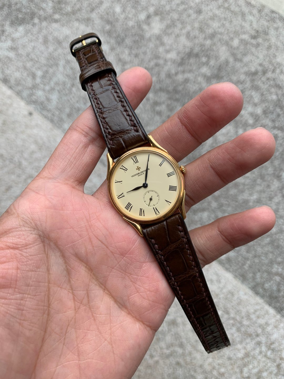手工鳄鱼皮表带 专业表带订制 江诗丹顿 vacheron constantin - 表带 - 真皮 咖啡色