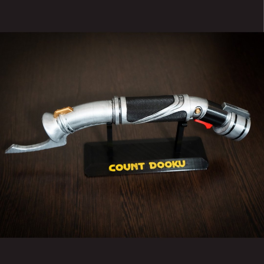 Count Dooku lightsaber | Star Wars Props | star wars gift | Star Wars Replica - 摆饰 - 塑料 银色