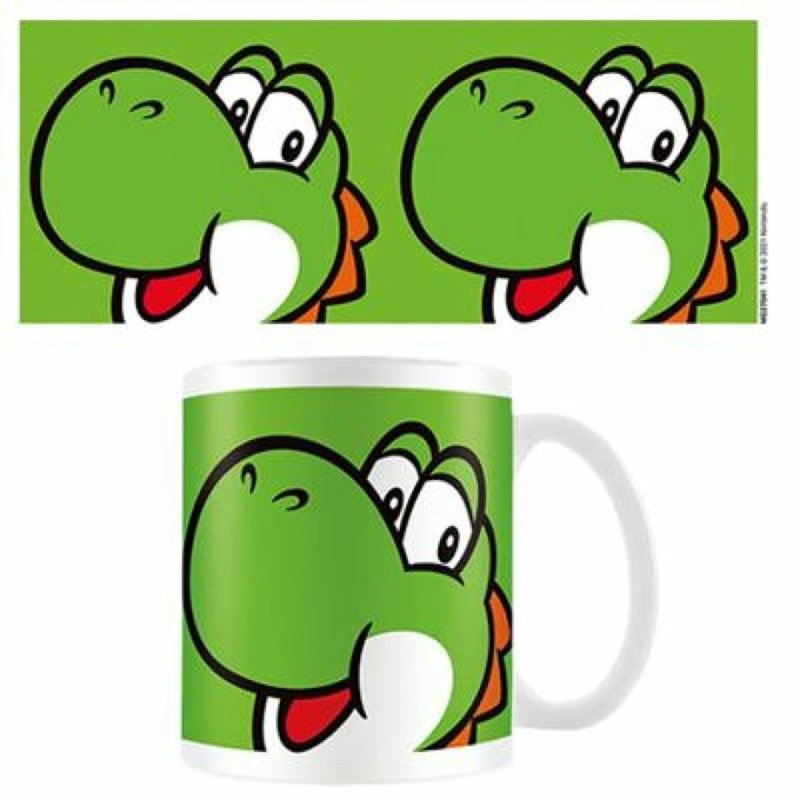 【任天堂】超级玛利欧 耀西马克杯(绿底)/Super Mario/Yoshi - 咖啡杯/马克杯 - 陶 多色