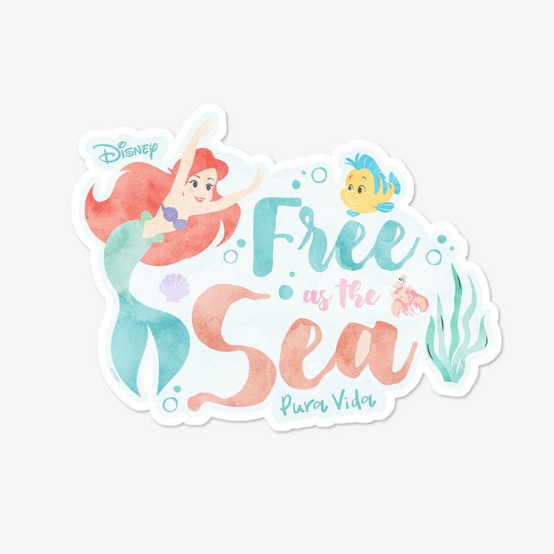 Pura Vida 美国品牌  DISNEY联名 小美人鱼贴纸 - 贴纸 - 纸 