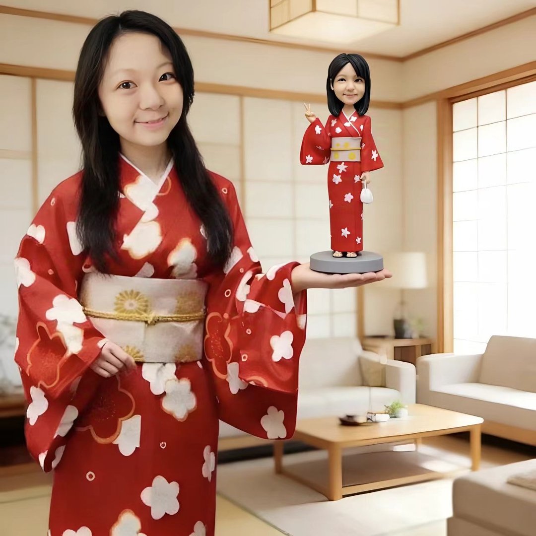 女生 女朋友 闺蜜 生日礼物订制 订制化 人偶 公仔 似颜绘 摆饰 - 玩偶/公仔 - 粘土 多色