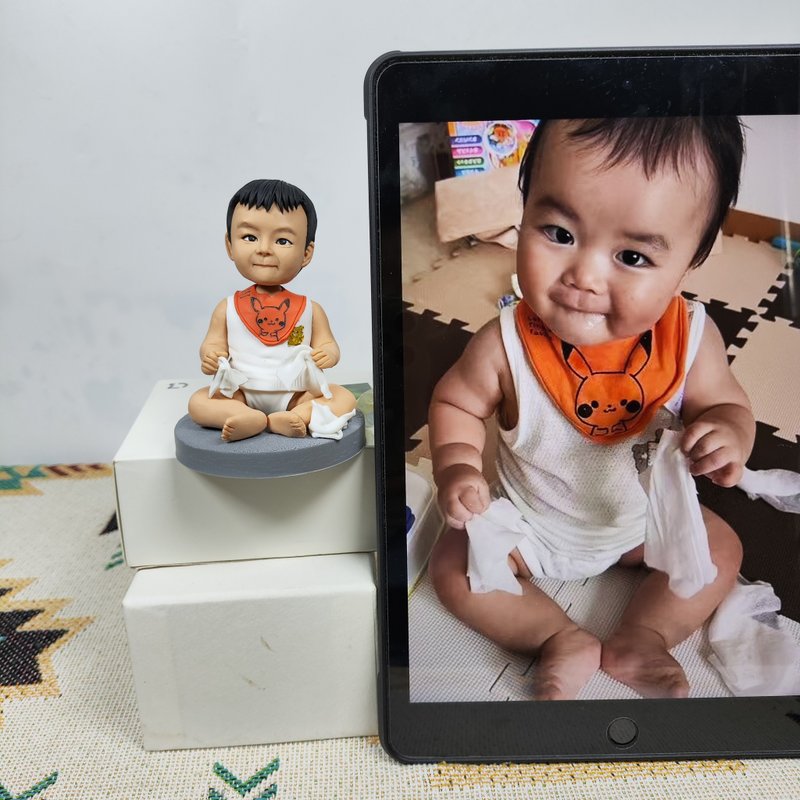小孩 孩子 毕业 生日 礼物订制 订制化 人偶 公仔 似颜绘 纪念 - 玩具/玩偶 - 粘土 多色