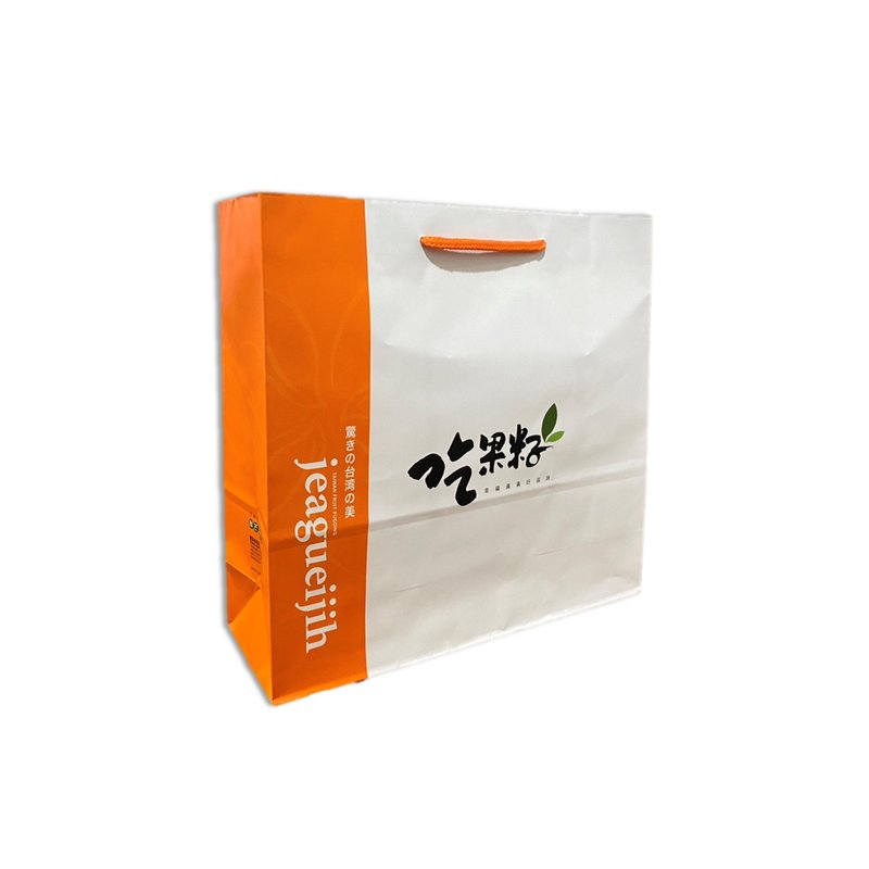 【吃果籽】赠礼用品牌提袋 - 手提包/手提袋 - 纸 白色