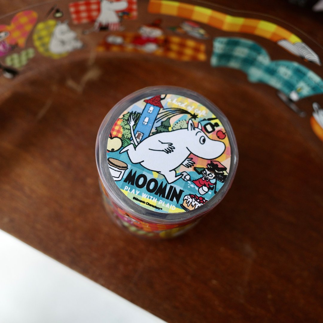 【什物 x Pinkoi x Moomin】慕敏格子趣PET | Play With Plaid - 纸胶带 - 塑料 多色
