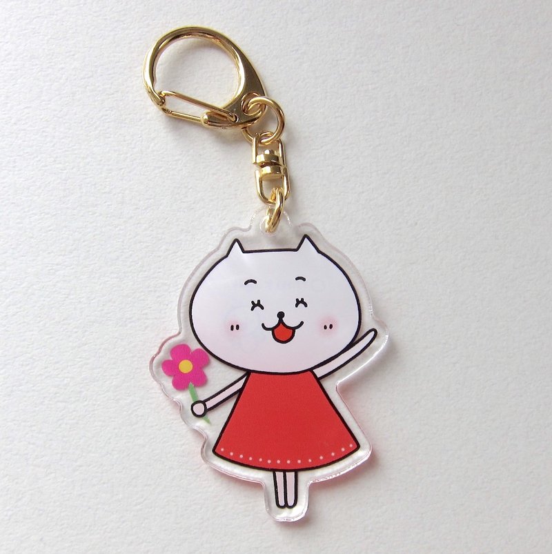 Bear key chain - 钥匙链/钥匙包 - 塑料 粉红色