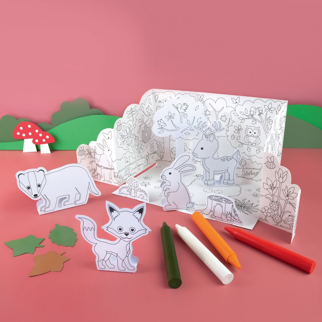 Colour In Pop-Up Woodland - 玩具/玩偶 - 纸 