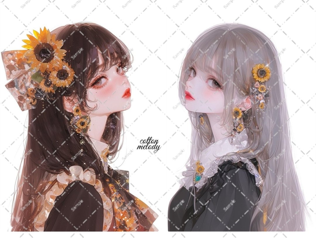 original sticker no.6301 人物贴纸 原创贴纸 人物贴纸 女孩贴纸 原创人物贴纸 - 贴纸 - 纸 