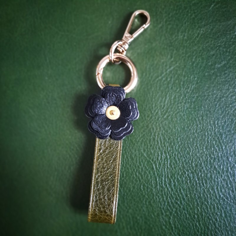 【花时间/静谧】植鞣皮革钥匙圈/吊饰【圣诞礼盒】 - 钥匙链/钥匙包 - 真皮 