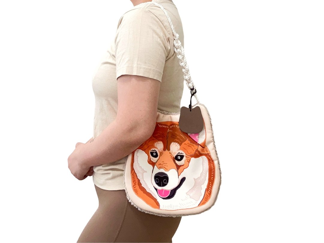 限量现货 原创合作款 宠物单肩包 柴犬狗脸包 - 手提包/手提袋 - 其他材质 