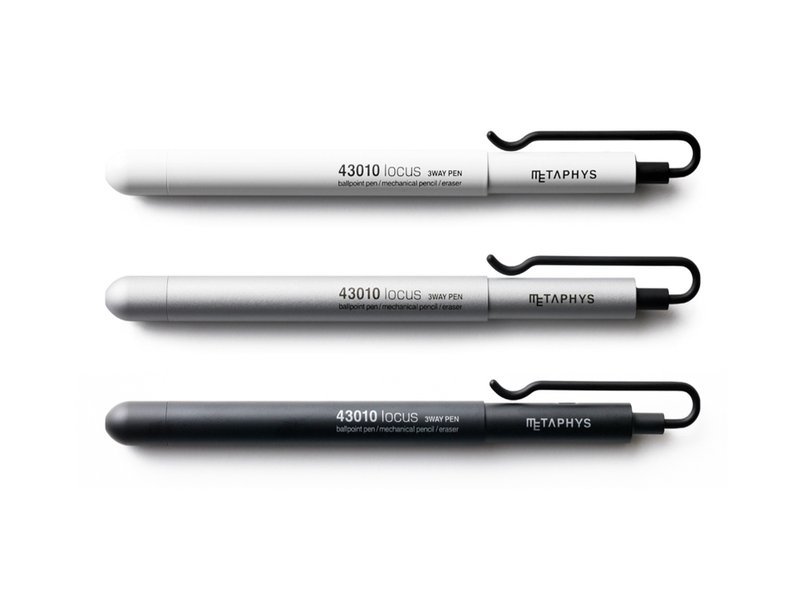 3way pen 消しゴムセット locous 3way pen&viss set - 其他书写用品 - 铜/黄铜 白色