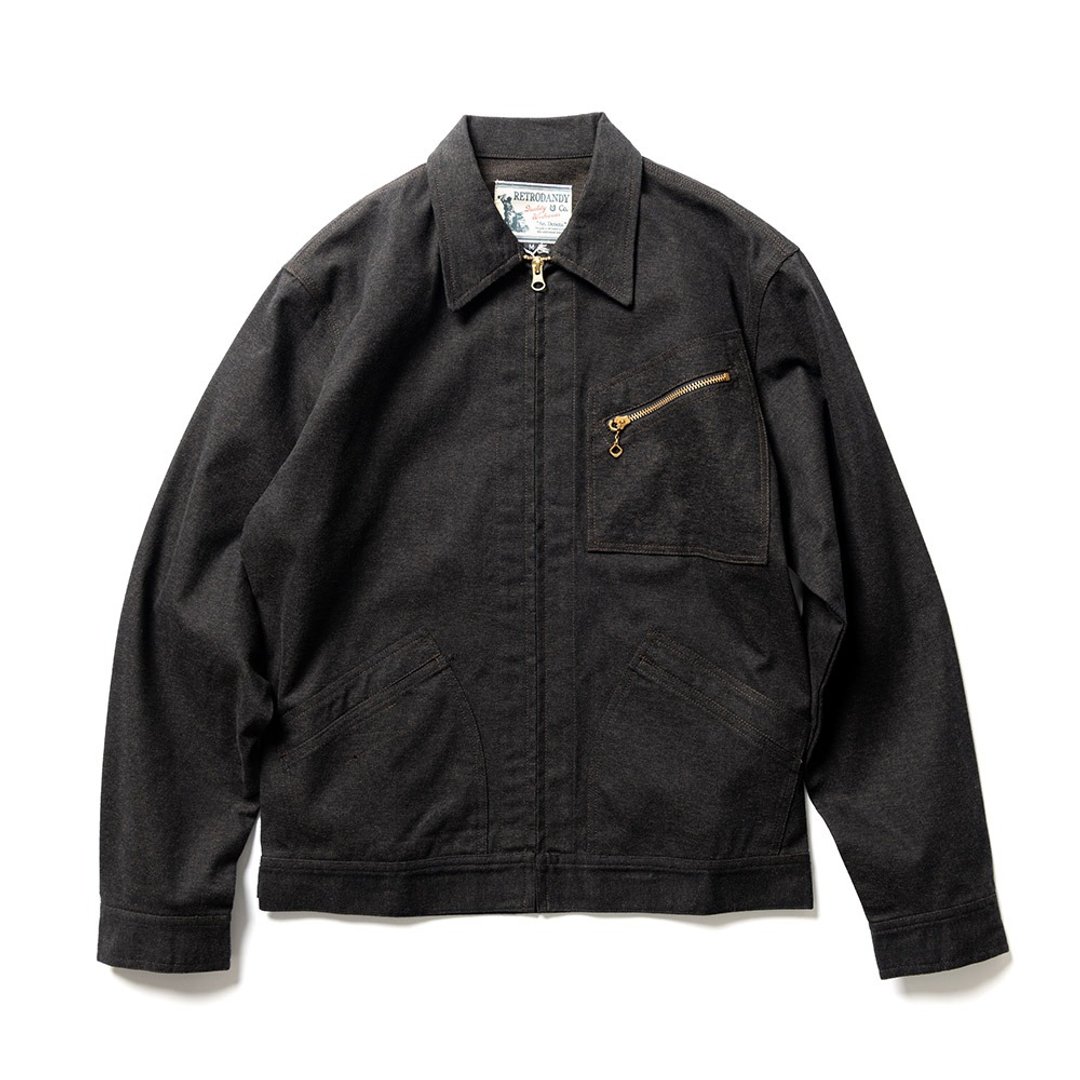Old 50's Jacket - 黑 Black - 男装外套 - 棉 