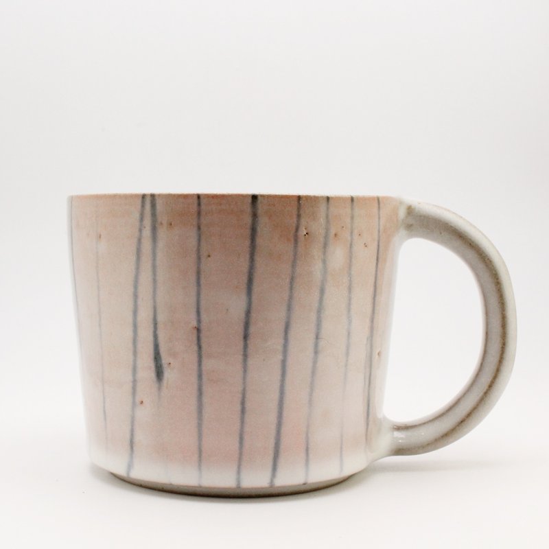 瞬星系列-大容量亮面手绘条纹拉坏马克杯  咖啡杯 茶杯 汤杯 杯子 - 咖啡杯/马克杯 - 陶 