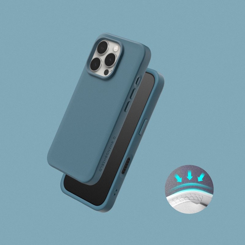 SolidX 强化吸震缓冲手机壳/深海蓝 for iPhone 15/16系列 - 手机壳/手机套 - 塑料 