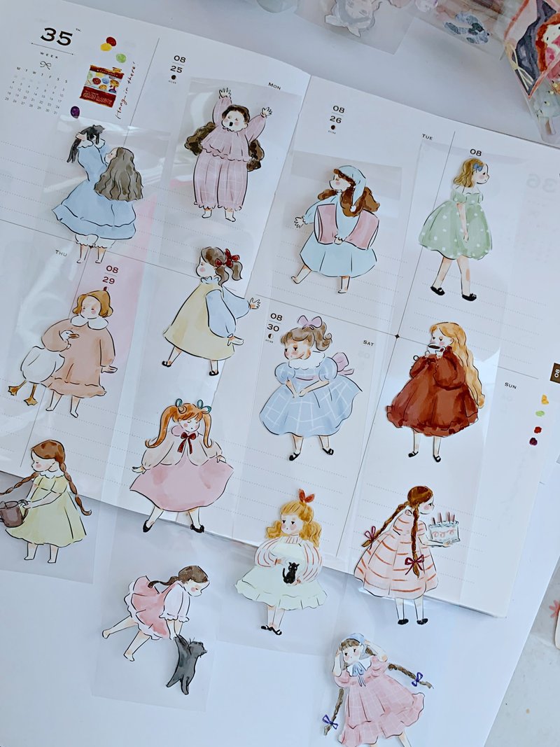 Little Lady / 5厘米 透明PET和纸胶带 - 纸胶带 - 其他材质 