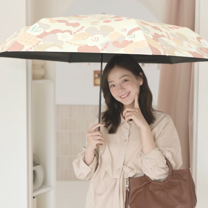 【rento】碳纤轻量黑胶晴雨伞-花鸟漫漫(燕麦) - 雨伞/雨衣 - 防水材质 卡其色