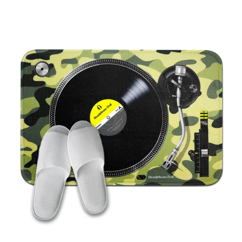 可客制 时尚唱盘 地垫/门垫 音乐居家 黑胶 唱机 音乐人礼物_迷彩 - 其他 - 棉．麻 