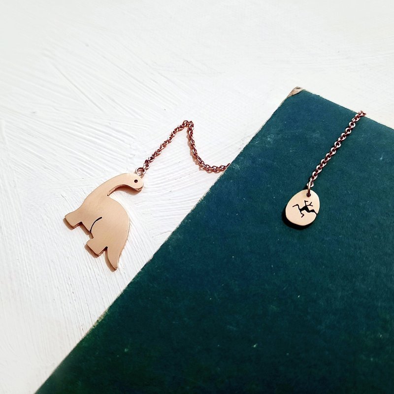 恐龙与蛋|质感趣味风 |书签 | 品牌趣味金工|手工文青风 - 书签 - 铜/黄铜 金色