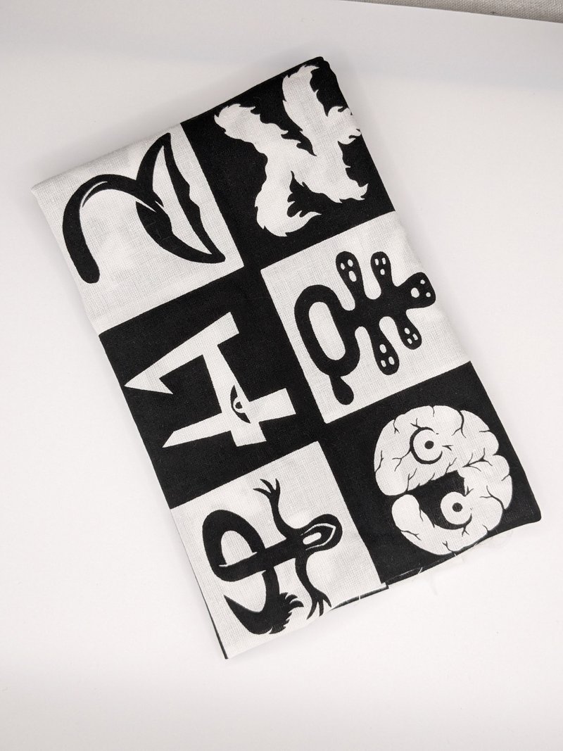 手拭巾 文字乱码 - 手帕/方巾 - 棉．麻 白色