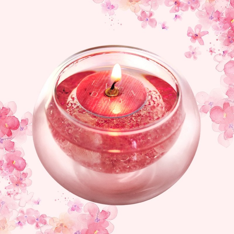 【韩国EVENDAY】 自然疗愈系 DIY香氛液体蜡烛 80ml - 绽放臻爱 - 蜡烛/香氛/手工皂 - 玻璃 粉红色