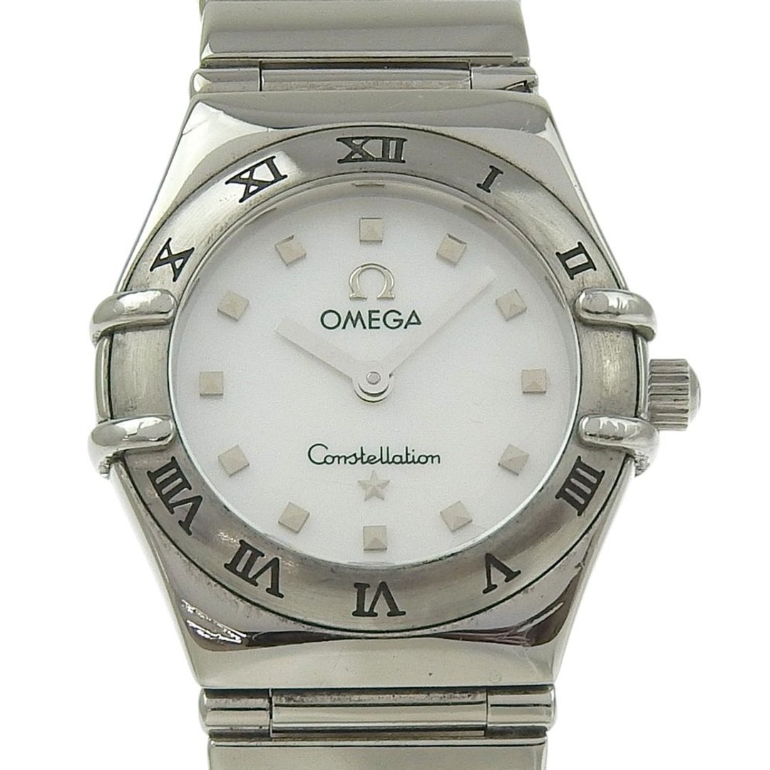 【日本直送】欧米茄 OMEGA Constellation Mini (星辰系列 迷你款) My Choice (我的选择) 手表 1561.71 石英 机芯 不锈钢 贝壳纹表盘 女款【二手】 - 女表 - 不锈钢 白色