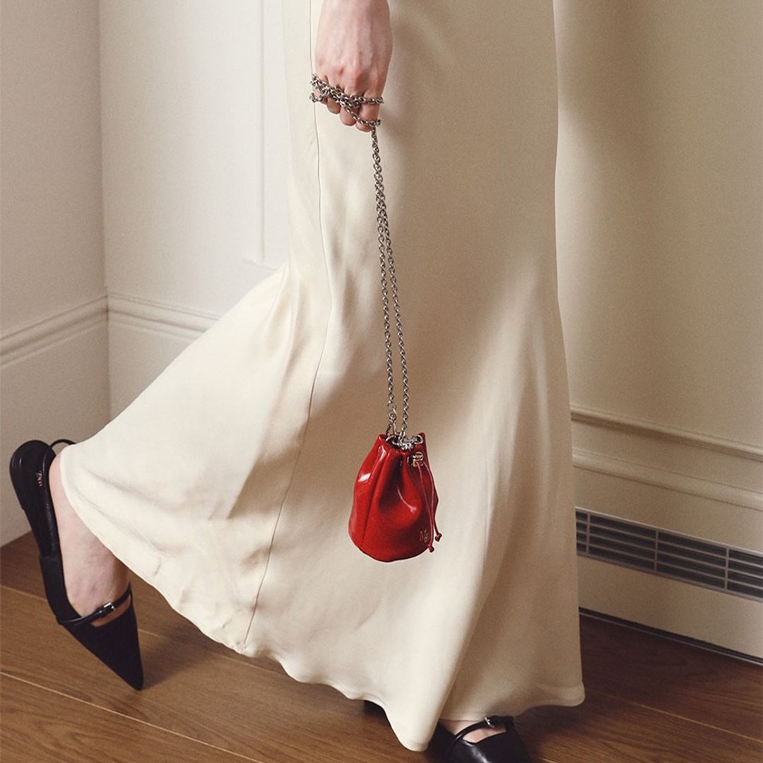 韩国制 MUR Muffin Bag Vegan Leather 包包 (Red) - 侧背包/斜挎包 - 环保材料 