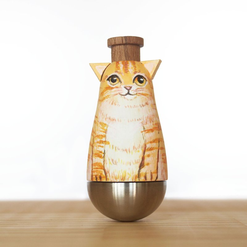 闻森笛 – 橘子猫  卡祖笛 KAZOO 公仔 - 吉他/乐器 - 木头 橘色