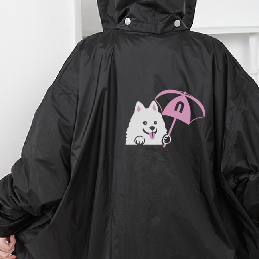 反光成人雨衣 狐狸犬 Japanese Spitz 台湾制 雨天机车族必备 - 雨伞/雨衣 - 防水材质 多色
