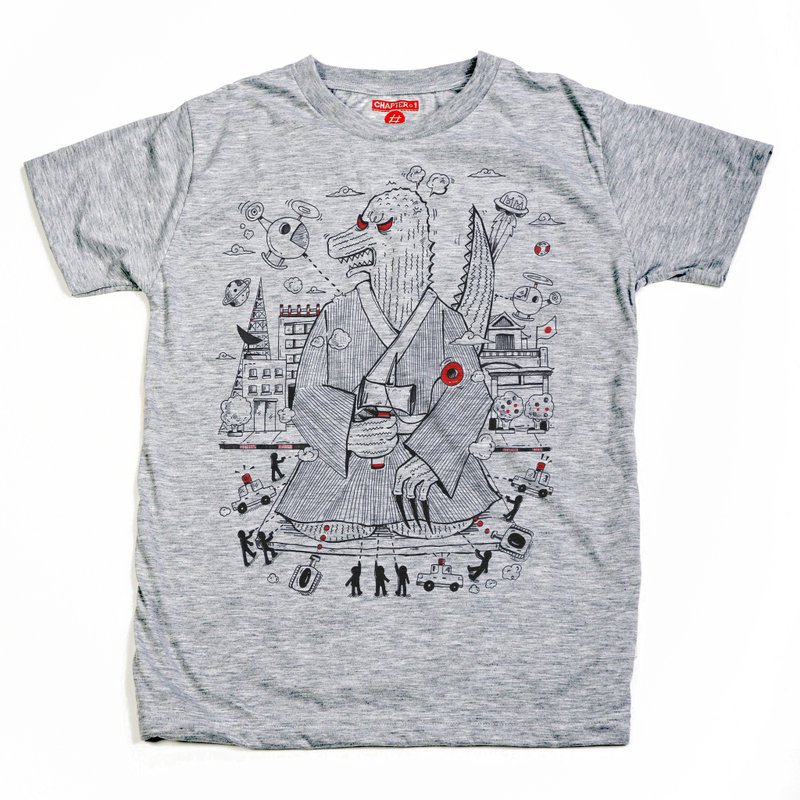 Dinosaur Temple unisex men woman cotton mix Chapter One T-shirt - 男装上衣/T 恤 - 棉．麻 白色